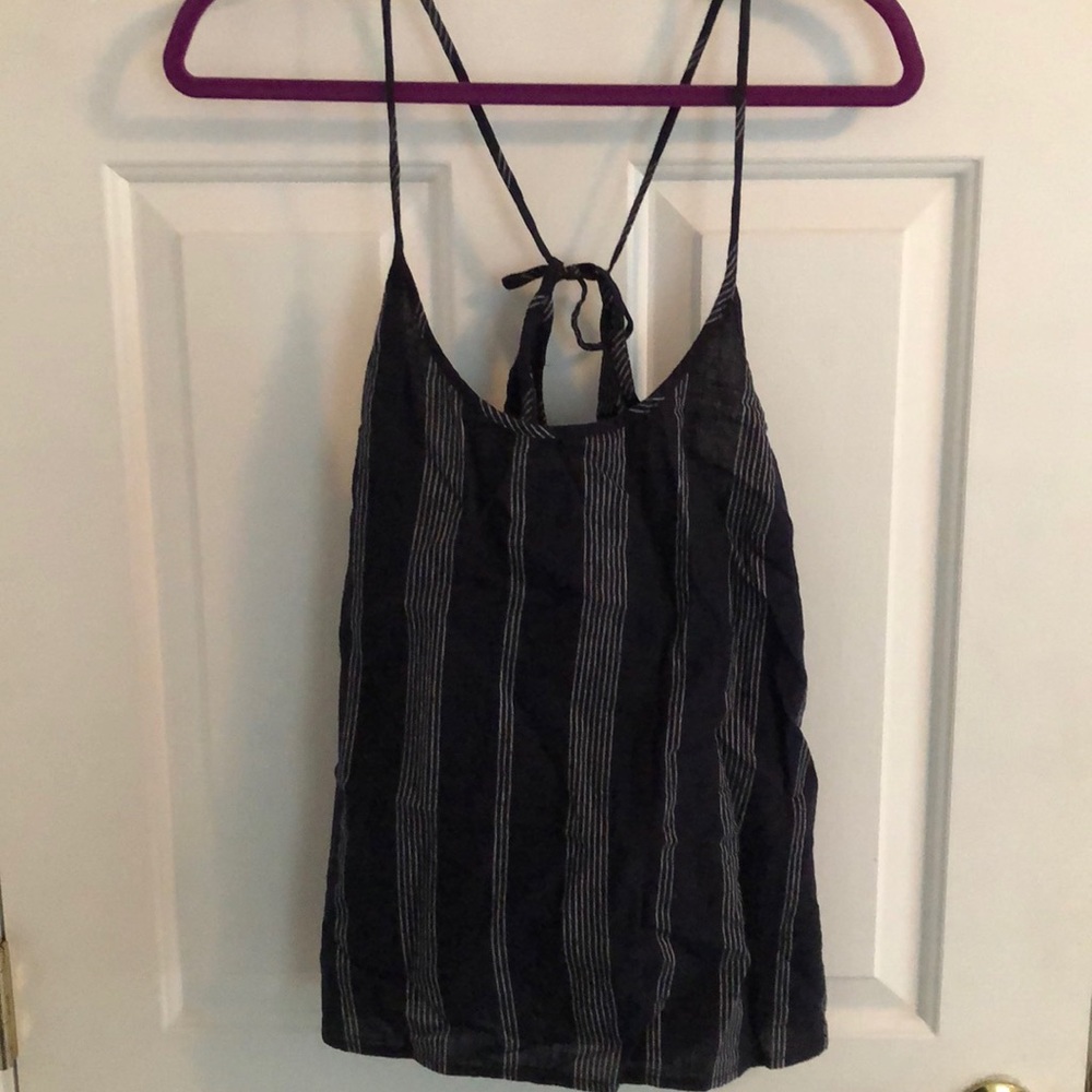 A New Day blue and white strappy tank top NWT
